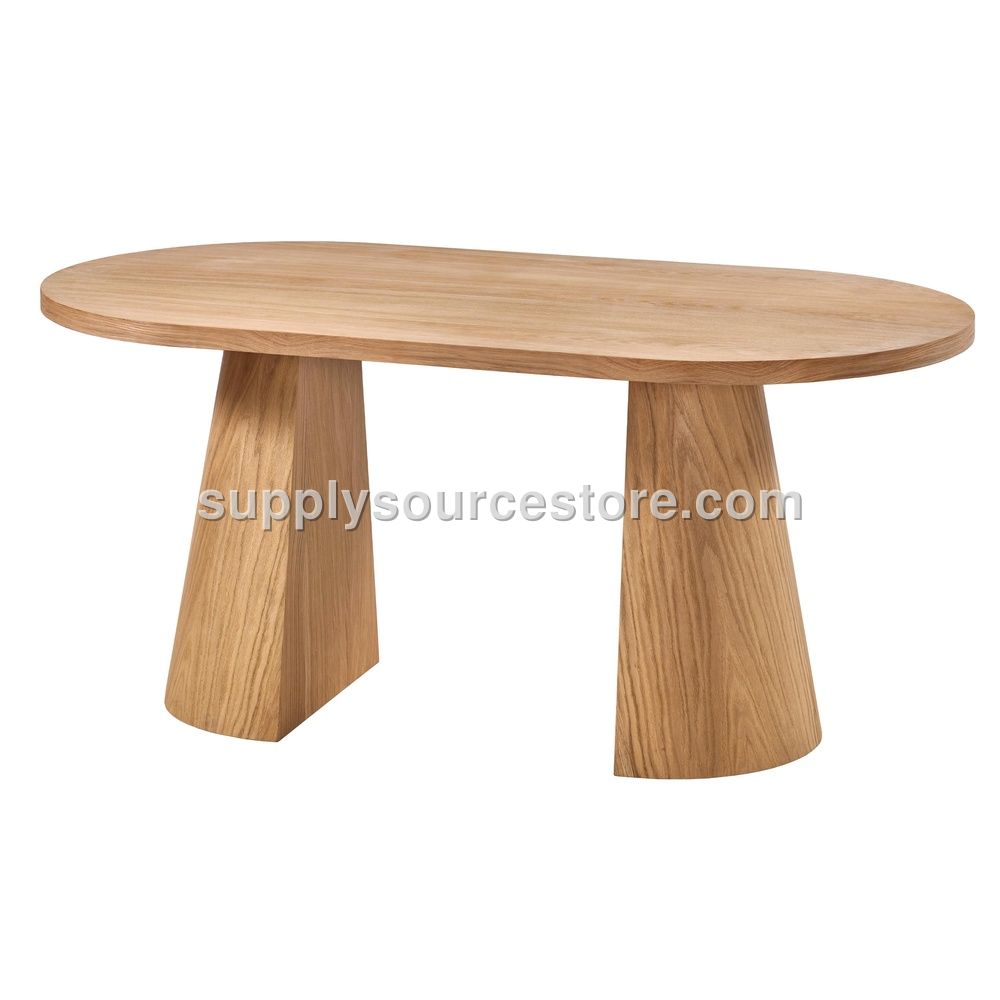 160 L Oak Twin Oval Table