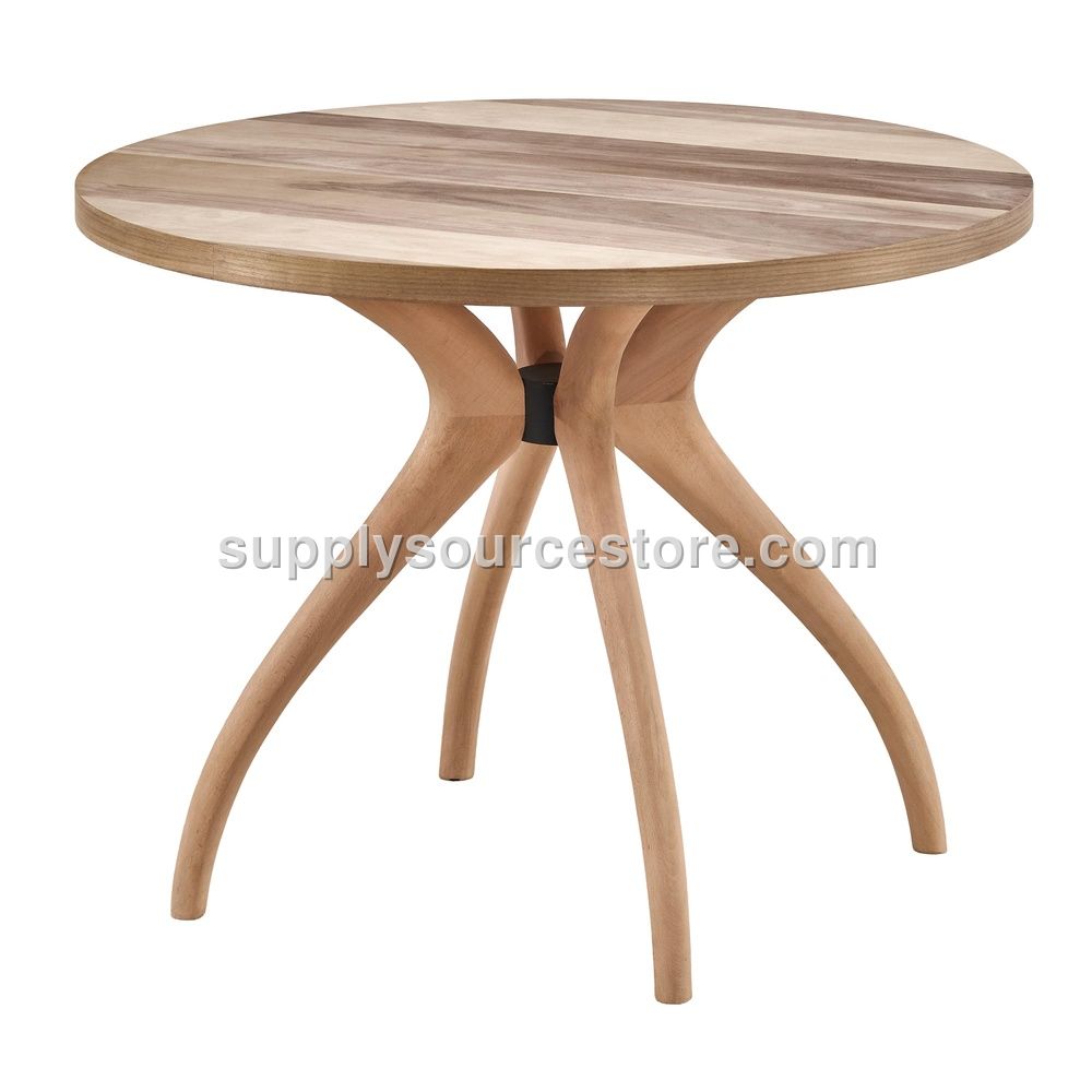 100 cm Walnut Satin (4-piece) Round Table
