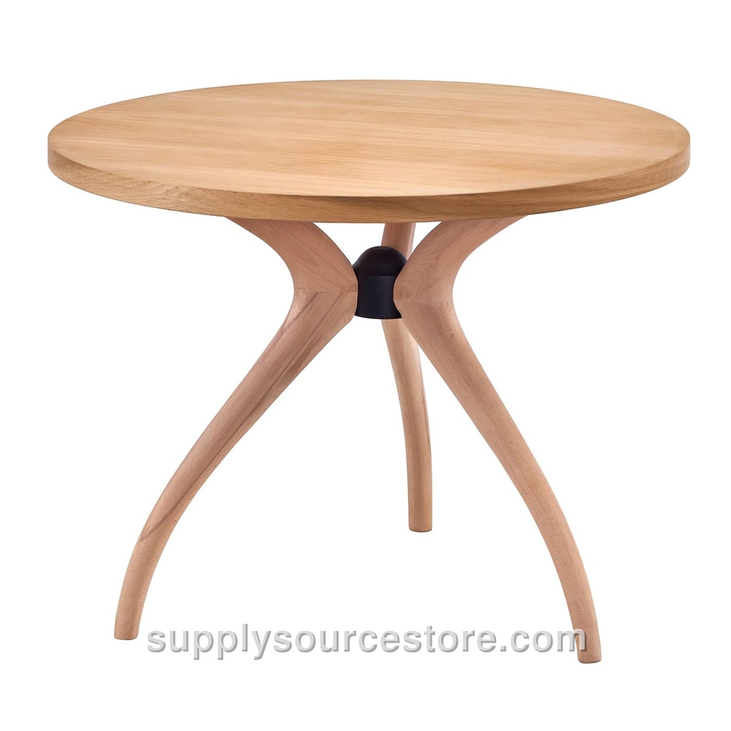 90 Cm (35.4 in) Oak Veneered (3-Piece) Round Table