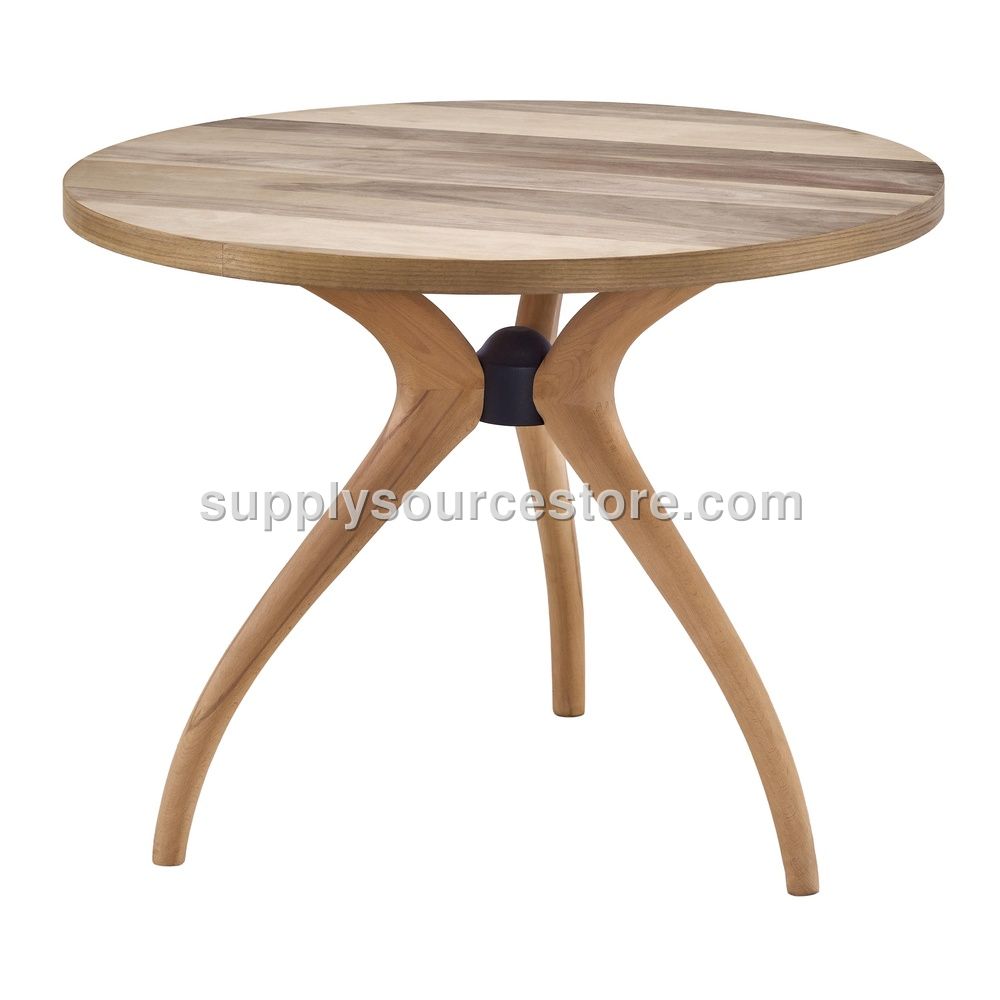 100 cm Walnut Satin (3-piece) Round Table