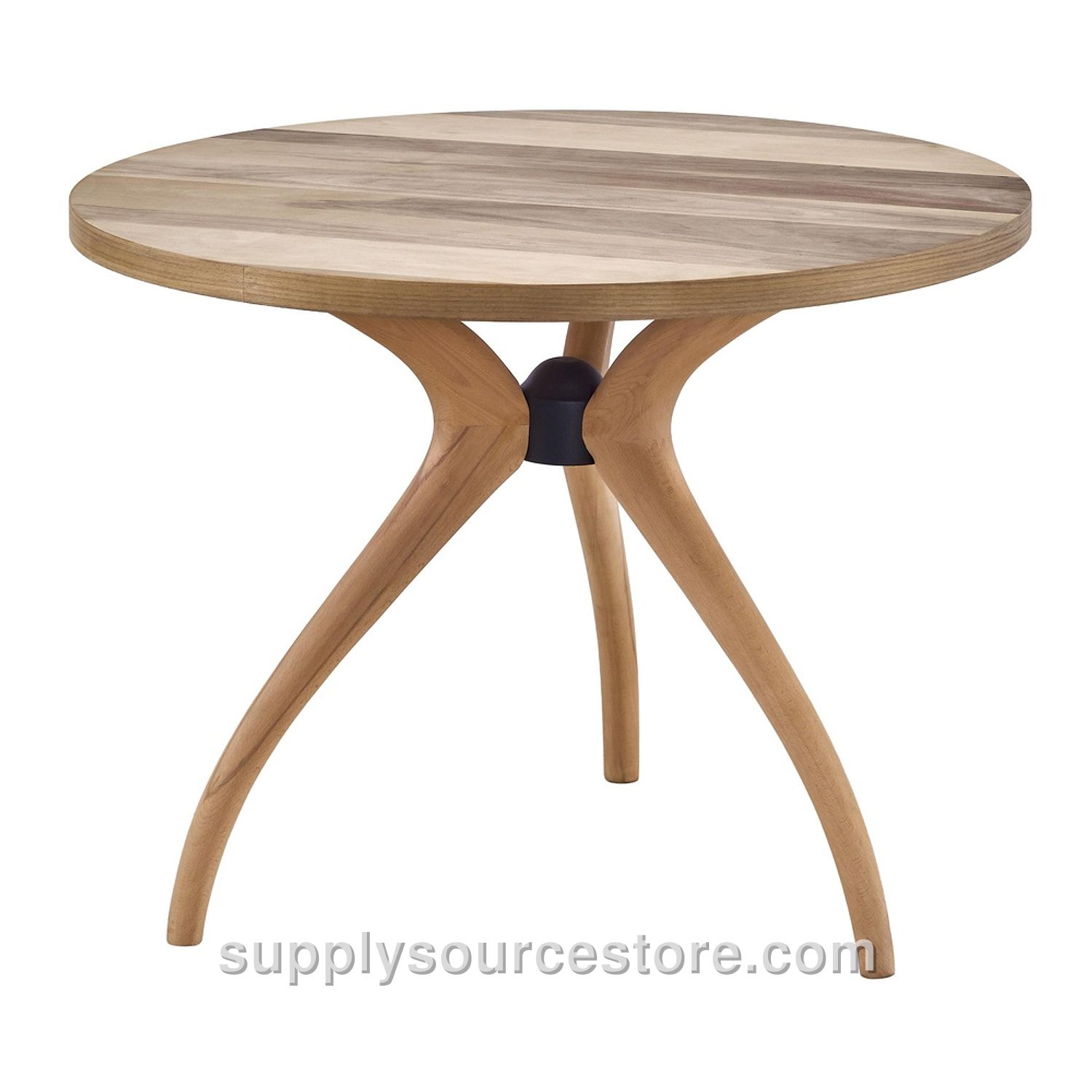 100-Piece Walnut Veneer (3-Piece) Round Table