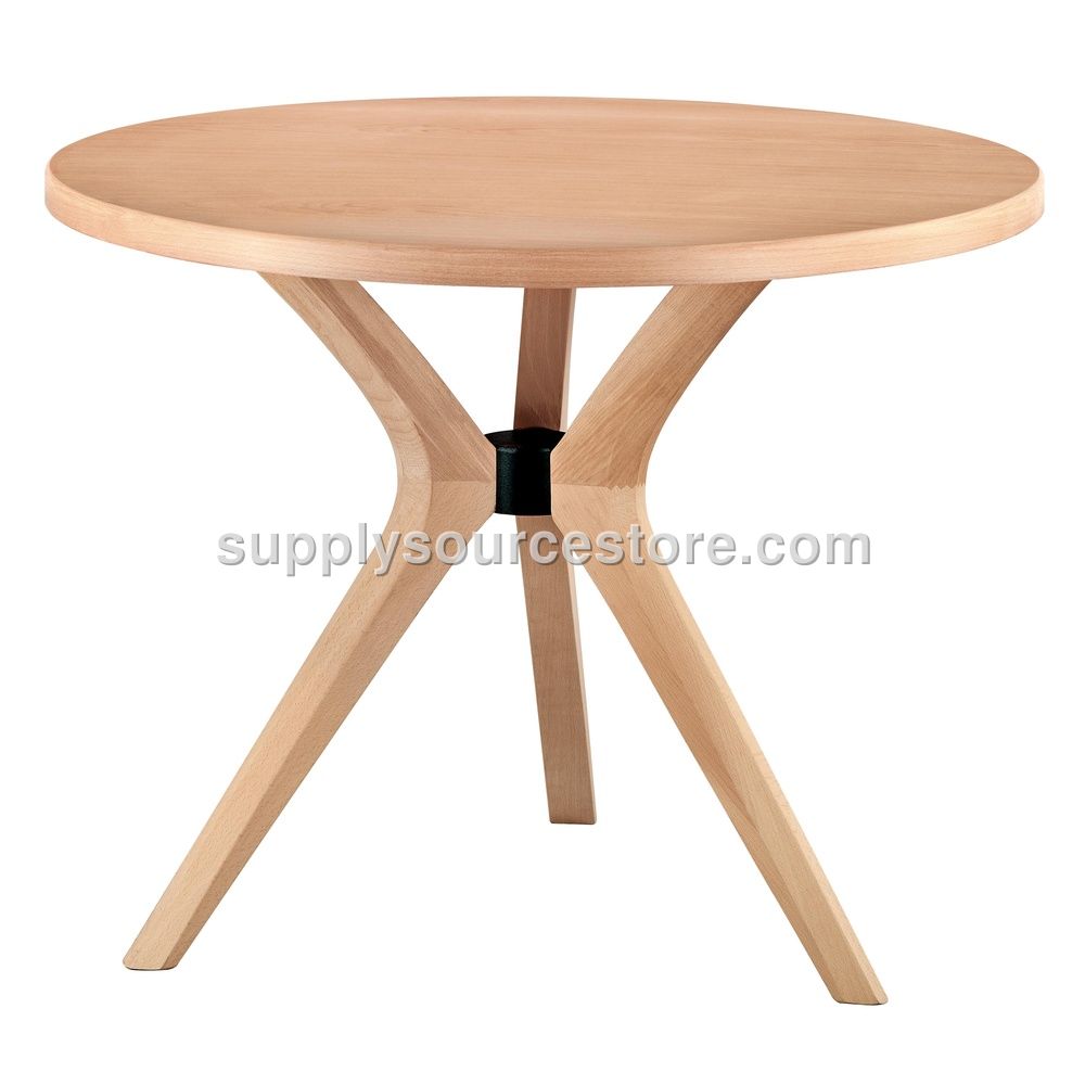 90 cm Beech Poly (3-piece) Round Table