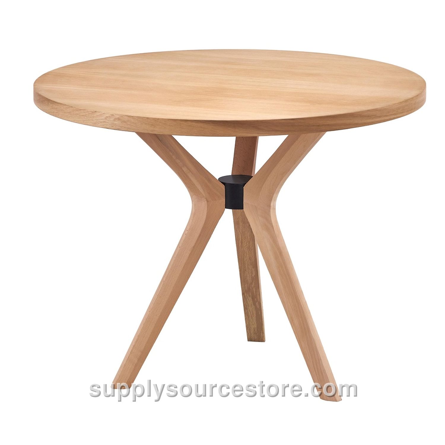 90 Oak Plywood (3-Piece) Round Table