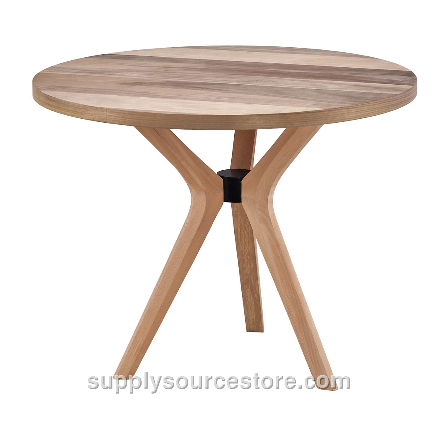 120 Walnut Poly (3-Piece) Round Table