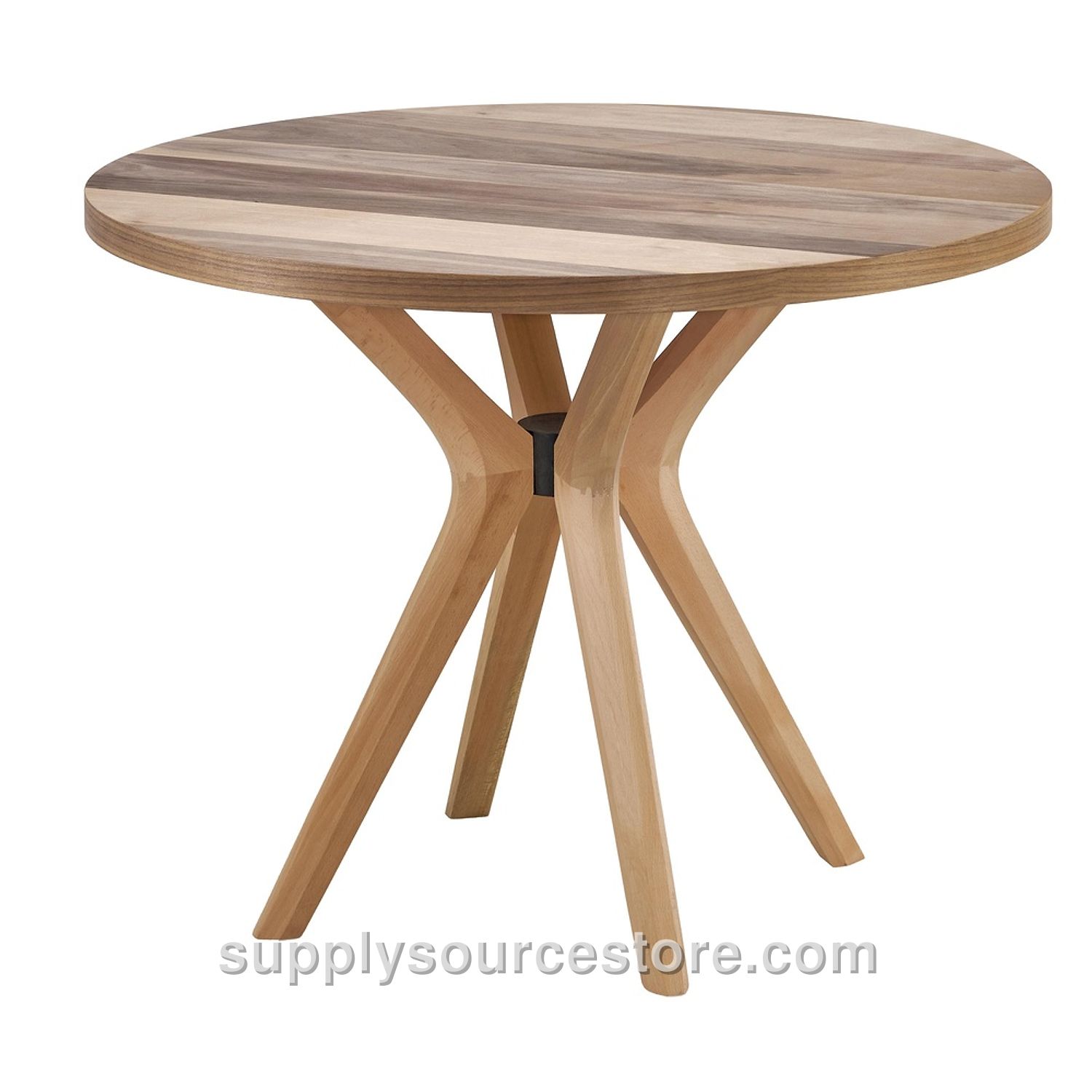 100-Piece Walnut Poly (4-Piece) Round Table