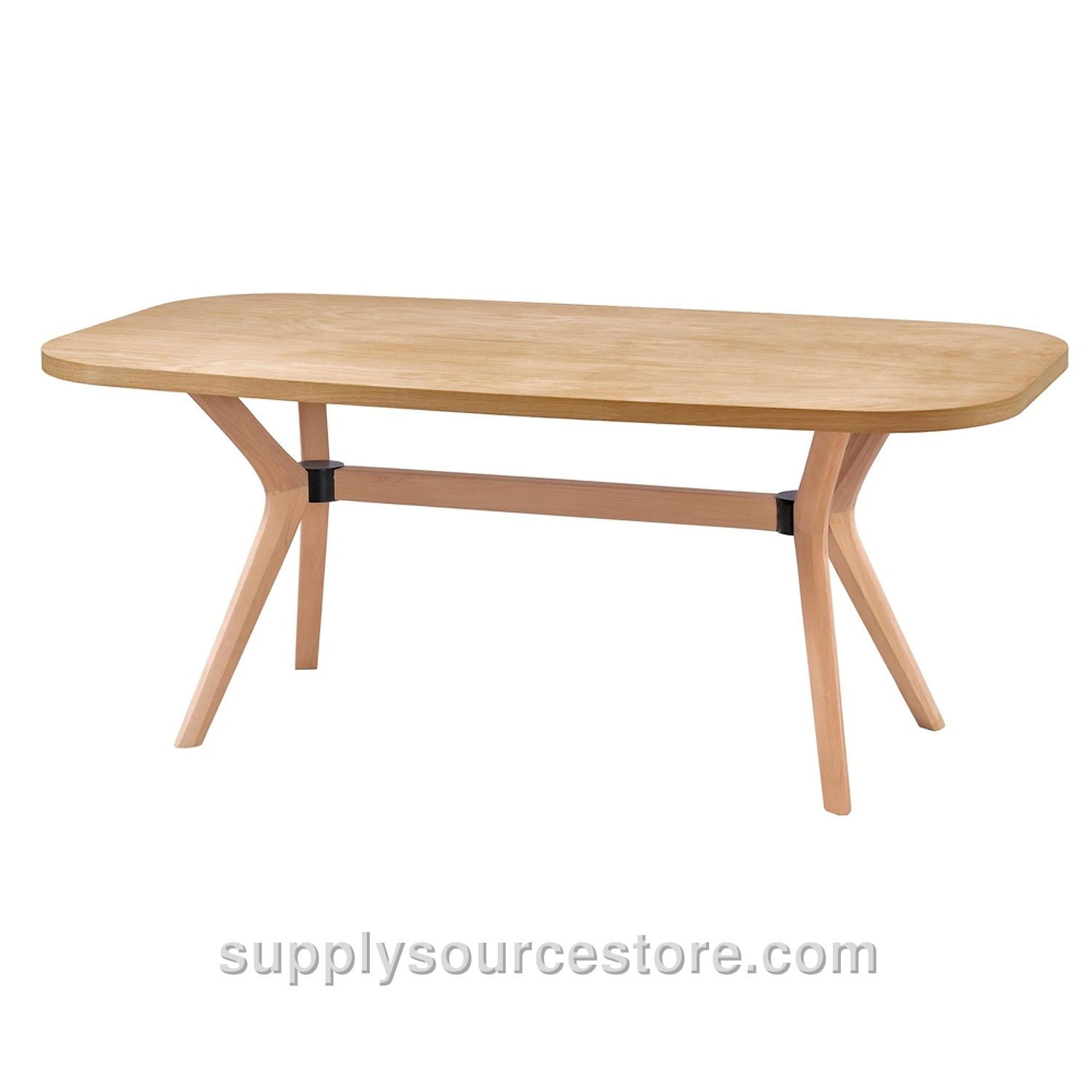 190 Oak Poly Rubber Table