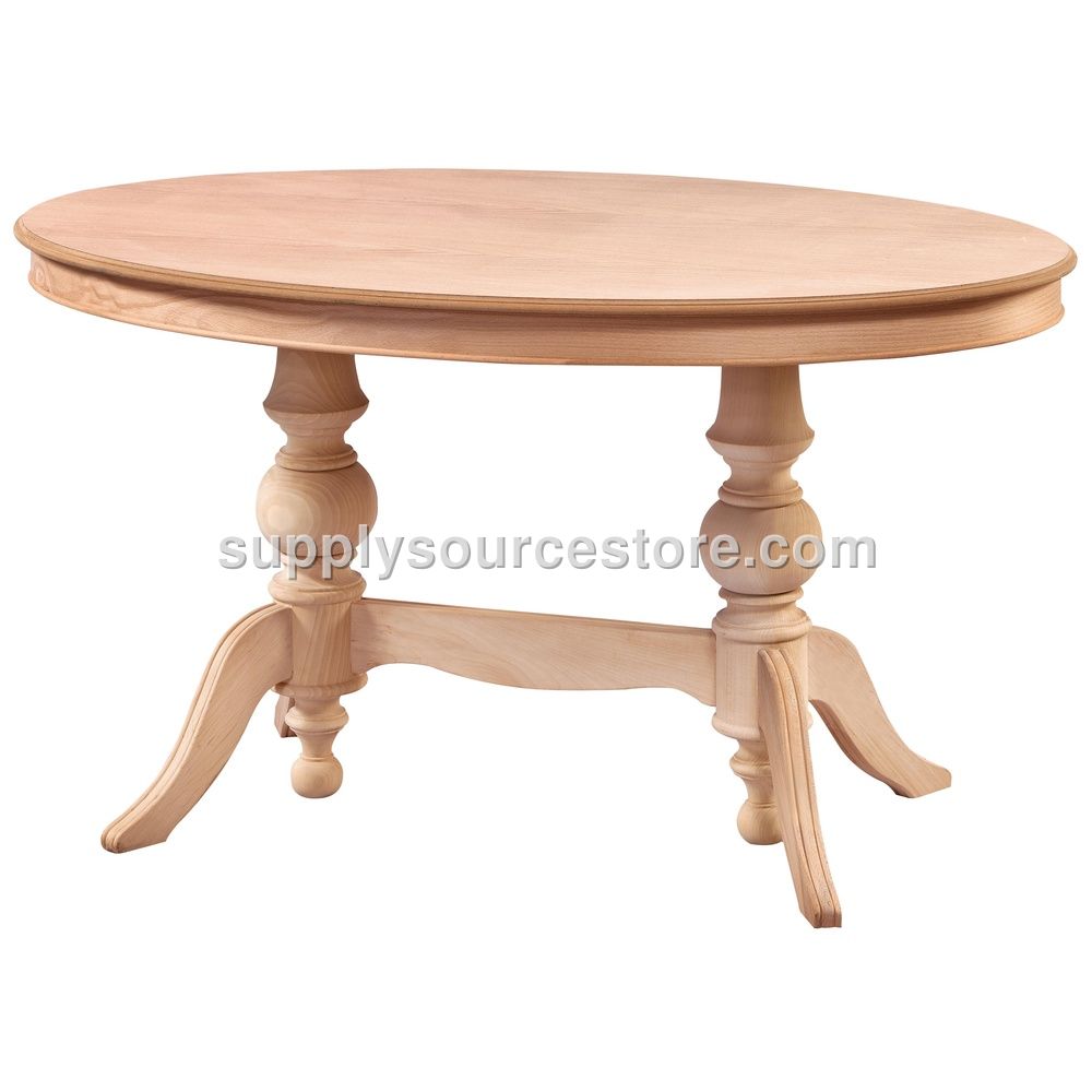 140 Double Leg Oval Table