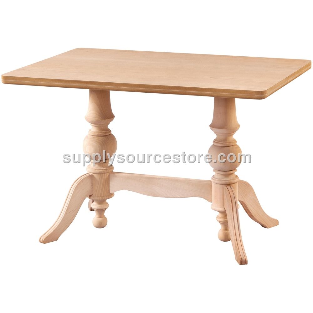 120 Double Leg Rectangular Table