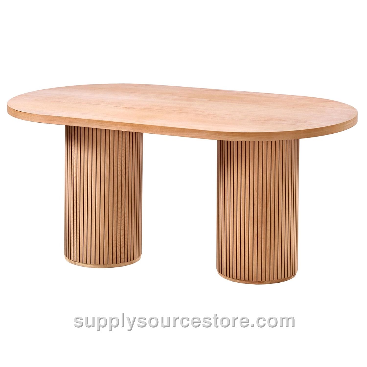 160cm (63 in) Striped Oval Table