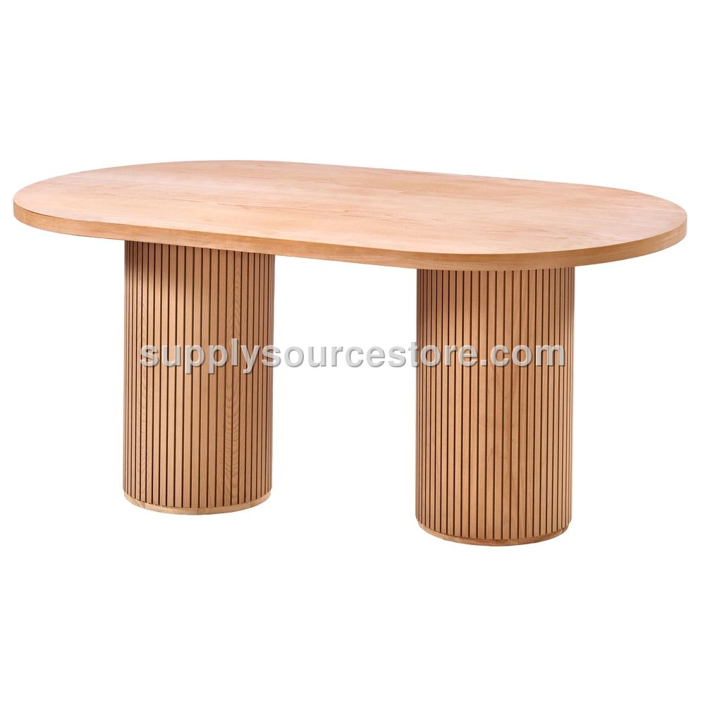 180 cm Striped Oval Table