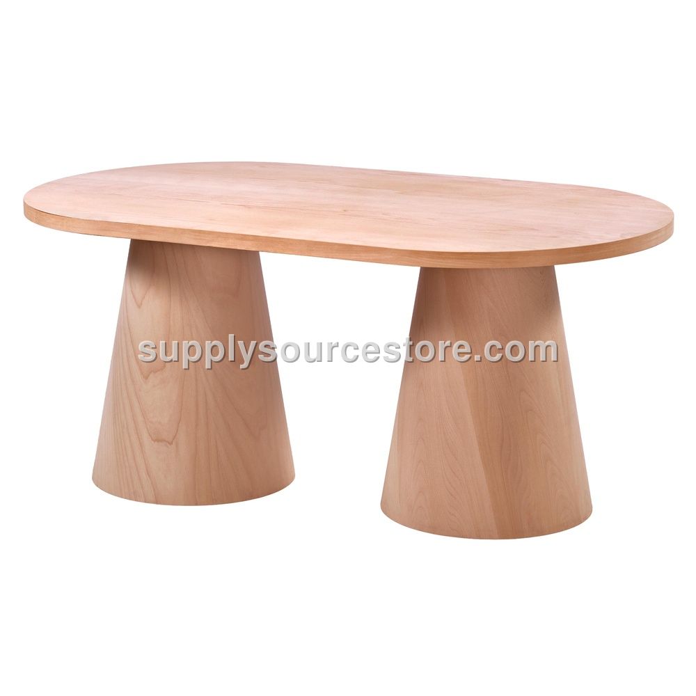 160 Birch Barrel Oval Table
