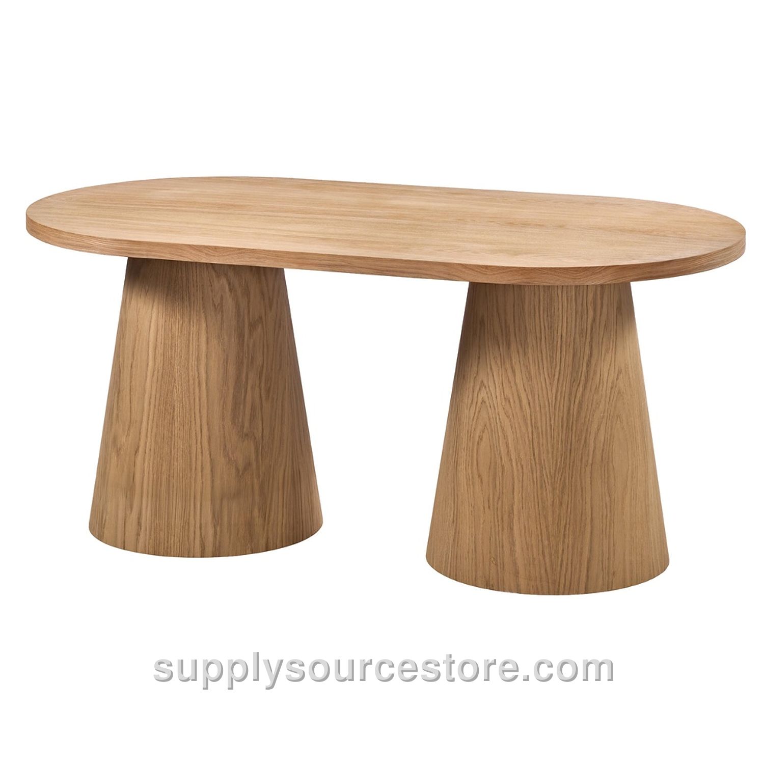 180 Oak Finish Oval Table