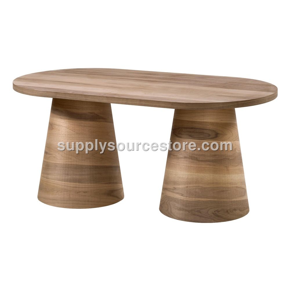180 Walnut Barrel Oval Table