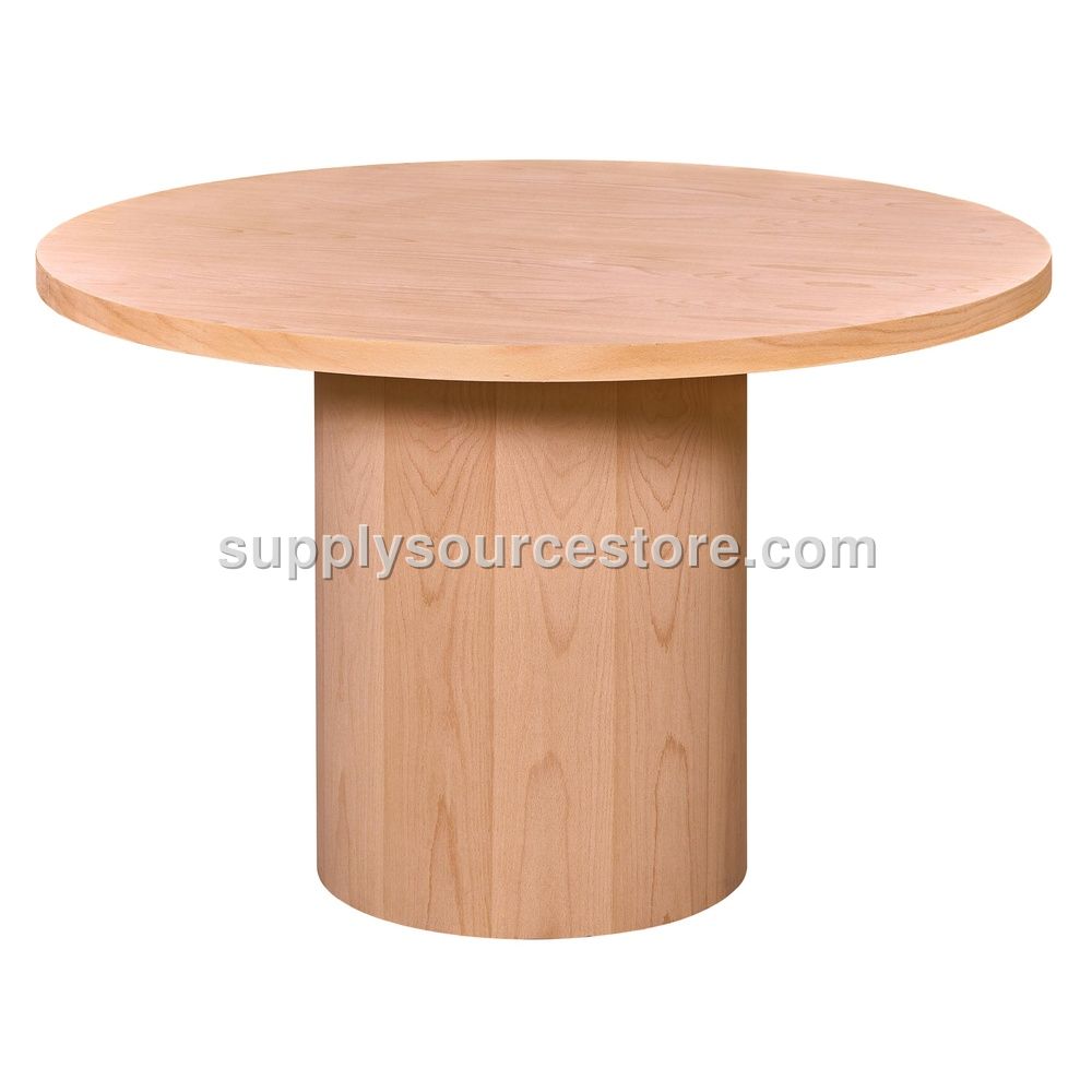 110 Beech Wide Cylinder Table