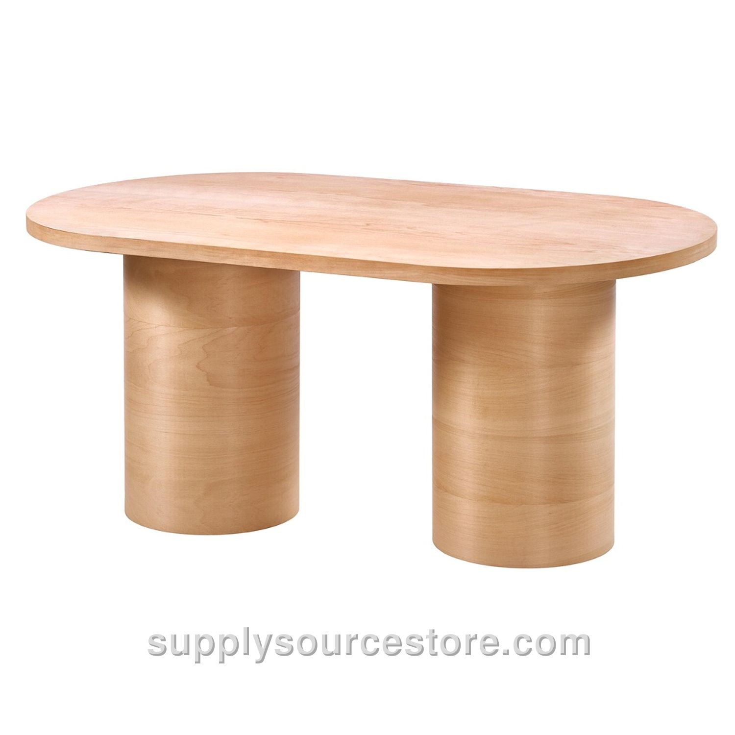 200L Walnut Cylindrical Oval Table