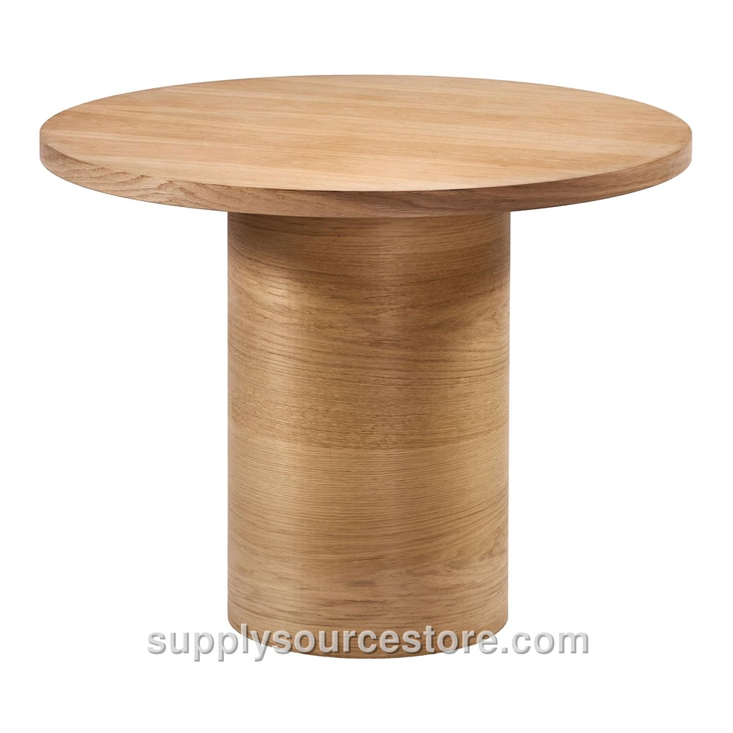 80 Narrow Oak Cylinder Table