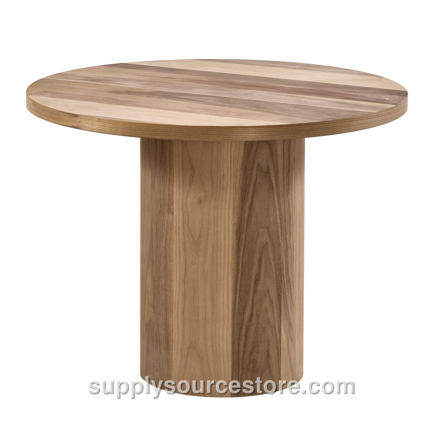 90 Cm (35.4 in) Walnut Narrow Cylindrical Table
