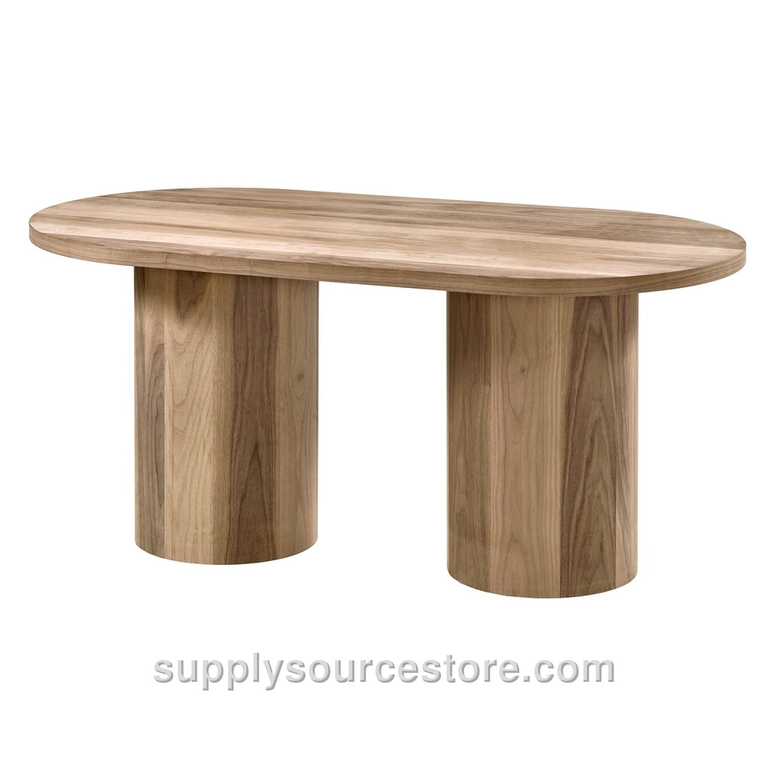 180 Walnut Cylindrical Oval Table