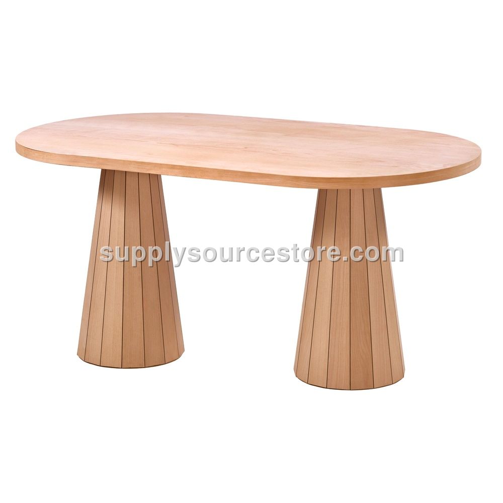 180 cm Beech Oval Line Table