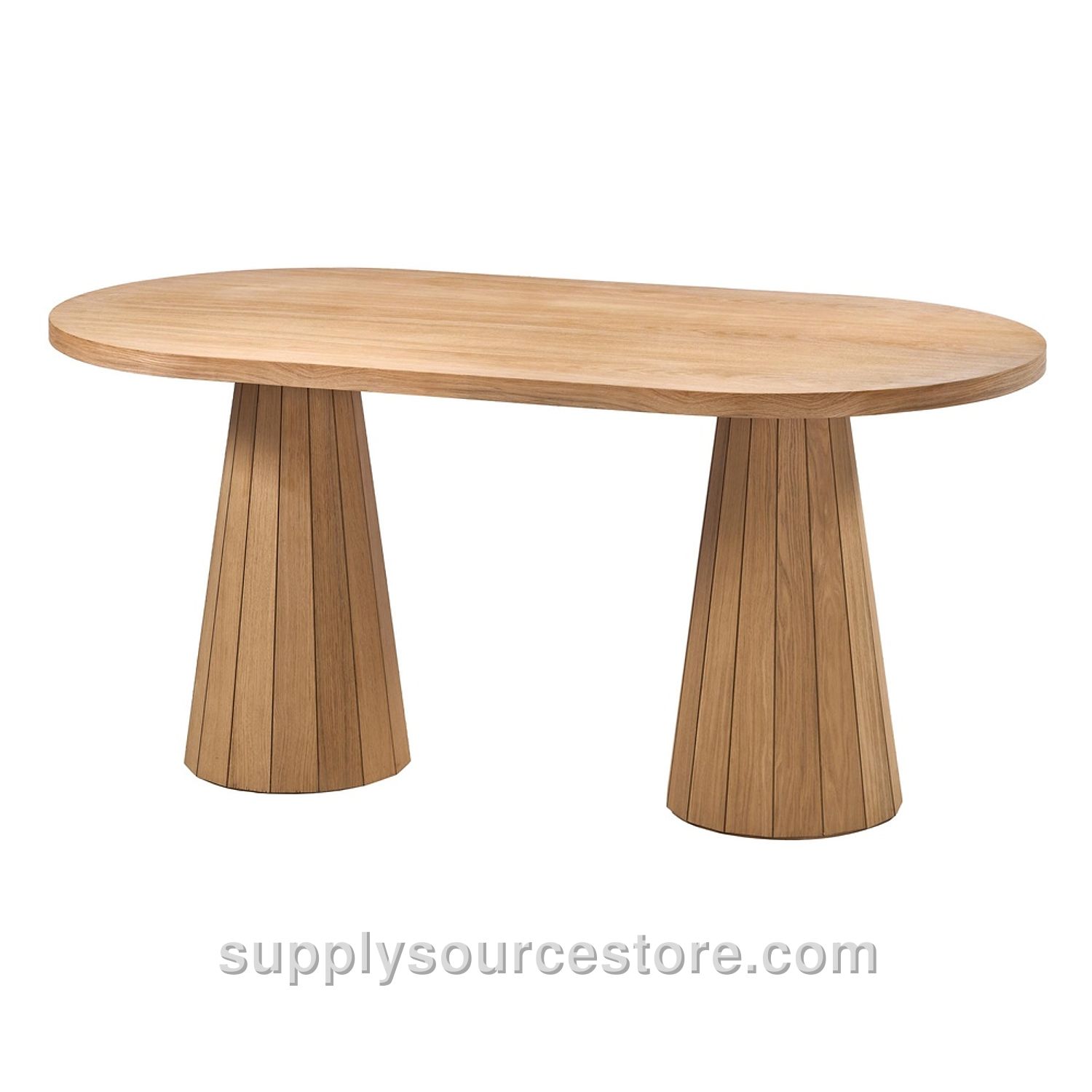 200 Luxe Maple Linear Oval Table