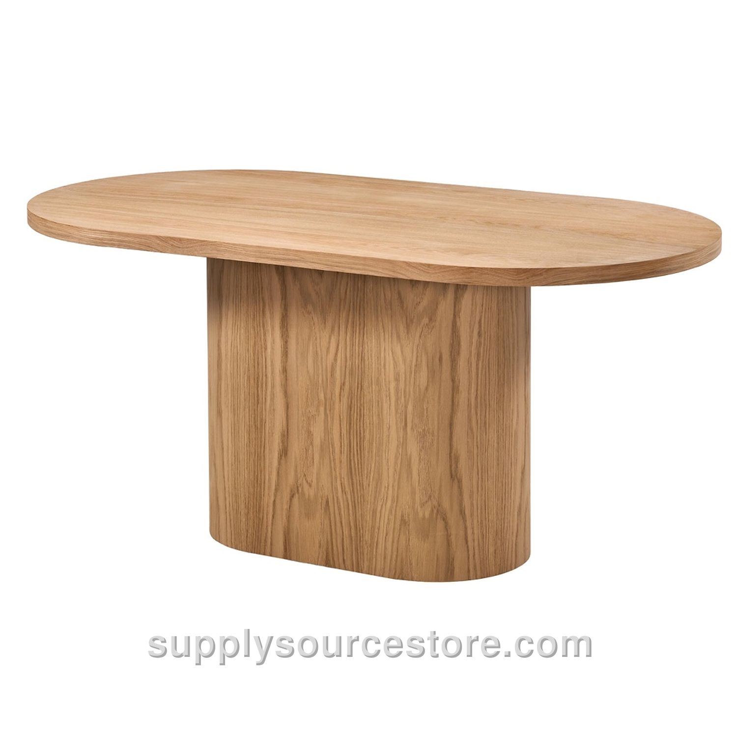 160 Cm (63 in) Oak UFO Oval Table