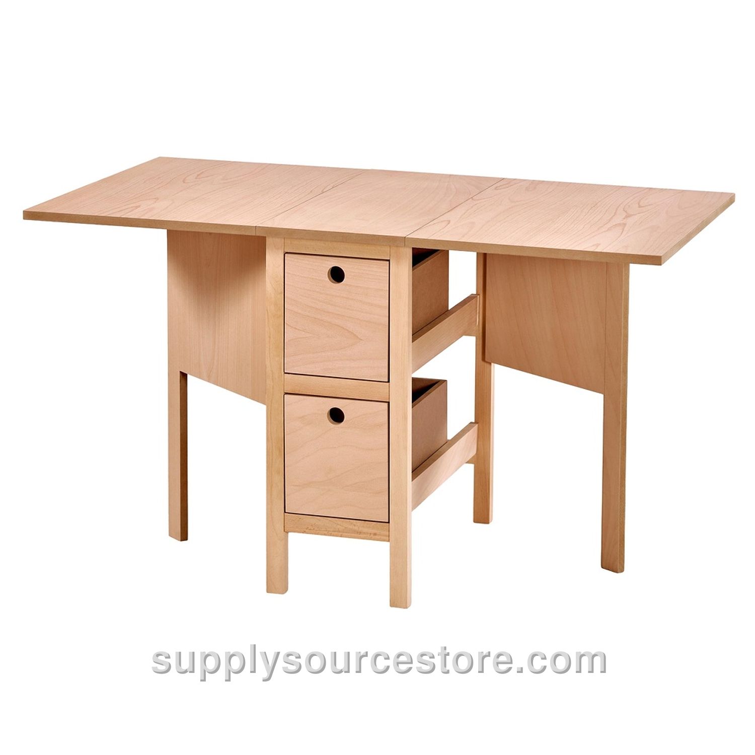 Folding Table with Drawers
