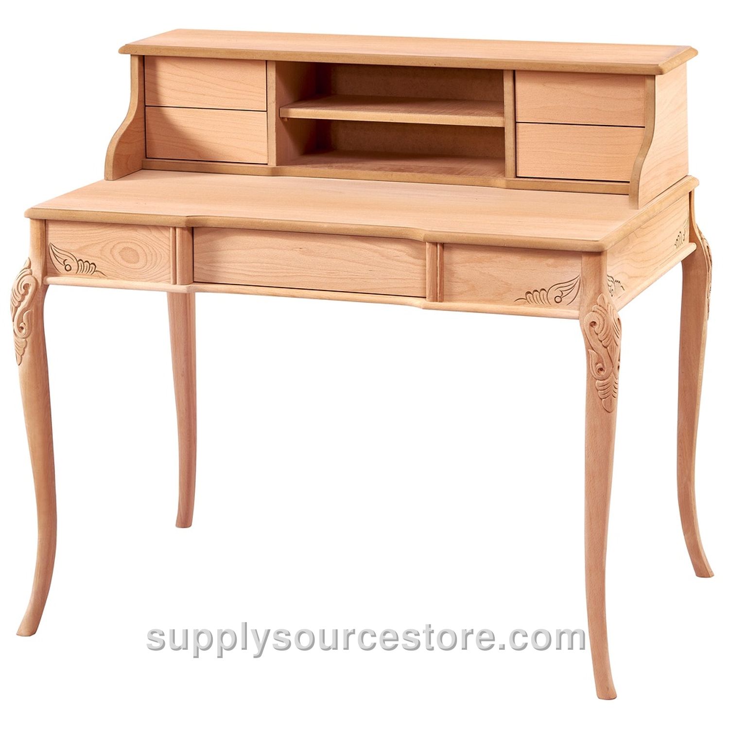 Silk Carved Shelved Work Desk