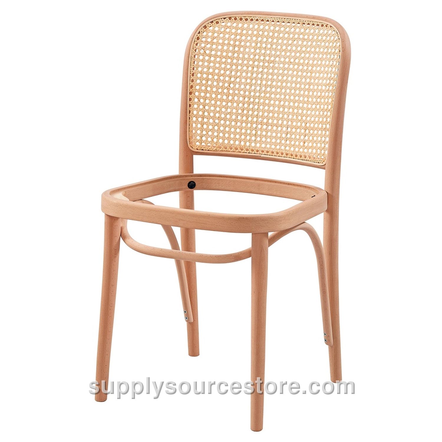 Rattan Honeycomb Upholstered Chair