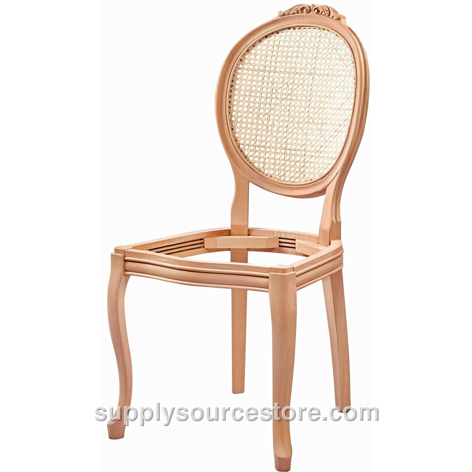 Rattan Medallion Carved Chair