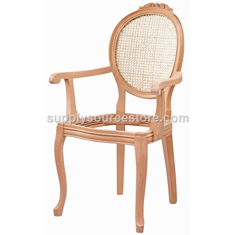 Rattan Madalyon Carved Arm Chair