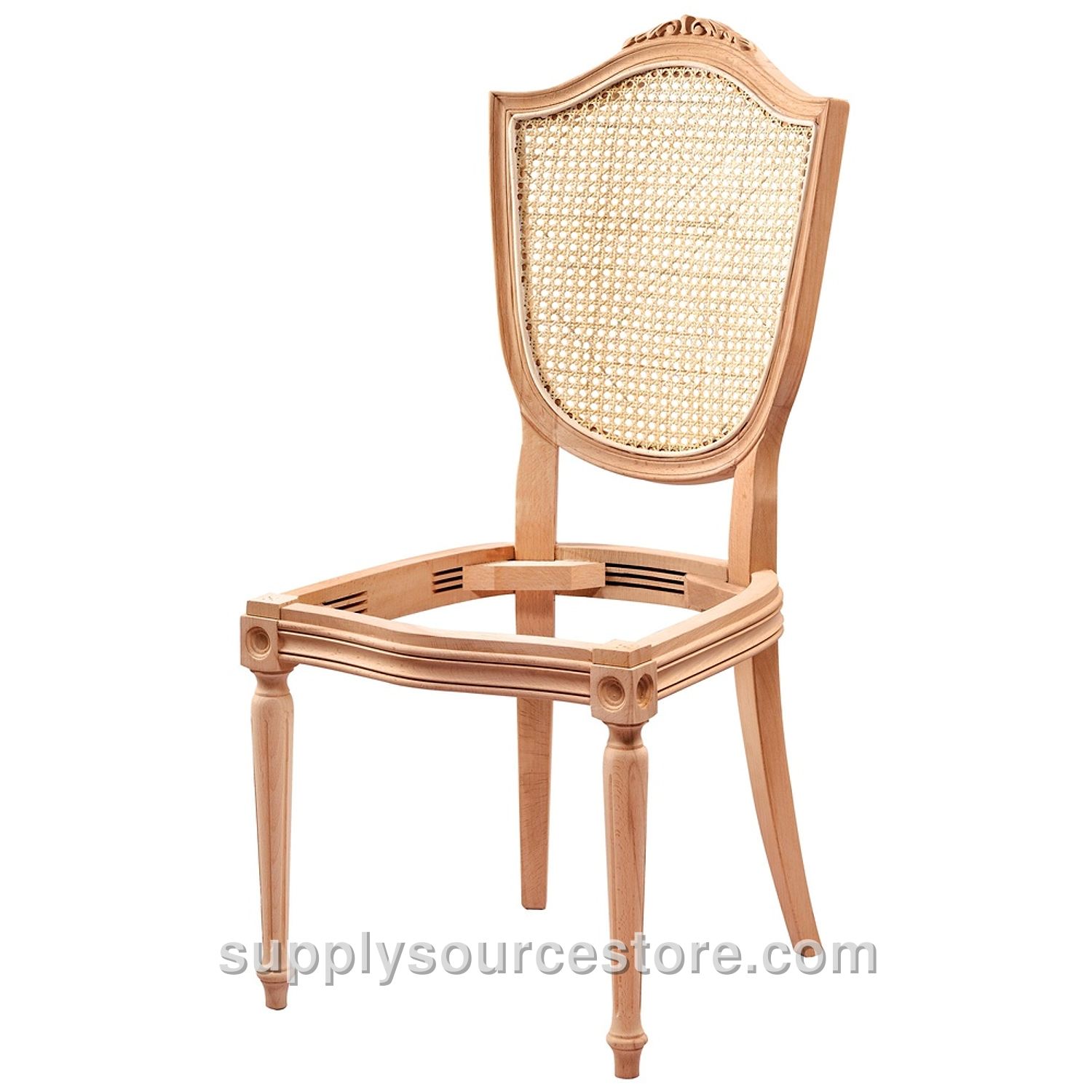 Ribbed Cup Carved Handle Chair