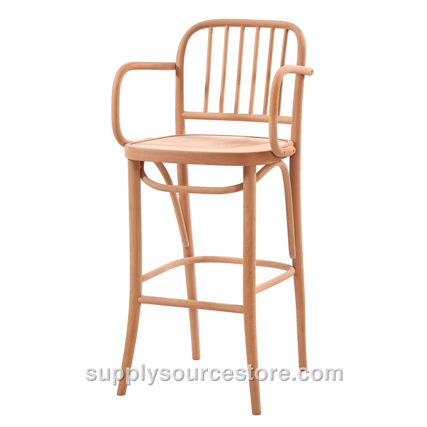 Cedar Armrest Honeycomb Bar Chair