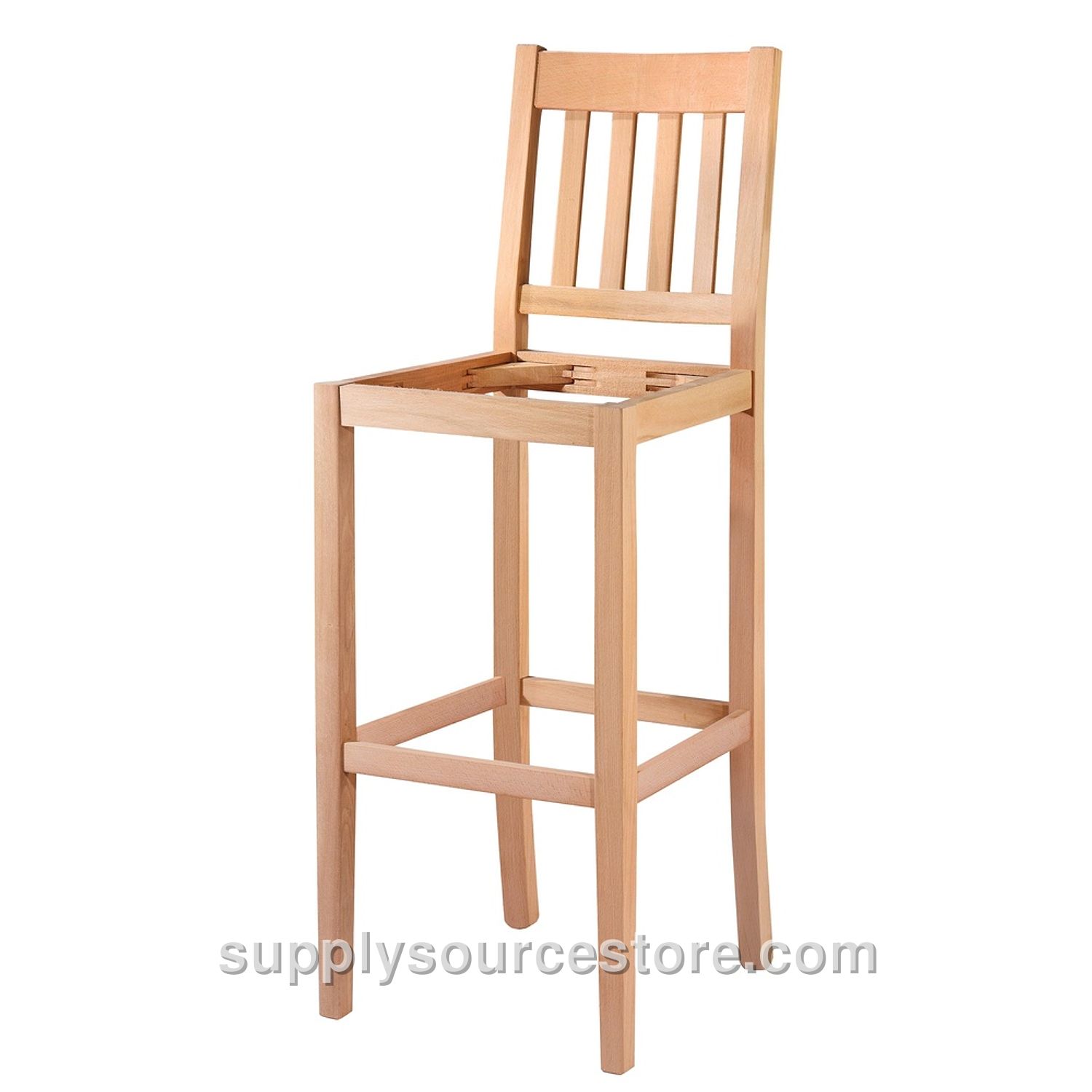 Wicker Upholstered Bar Chair