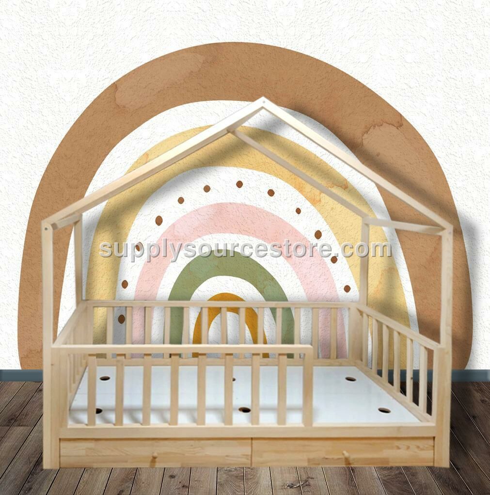 Biscuit Solid Wood Bed Frame