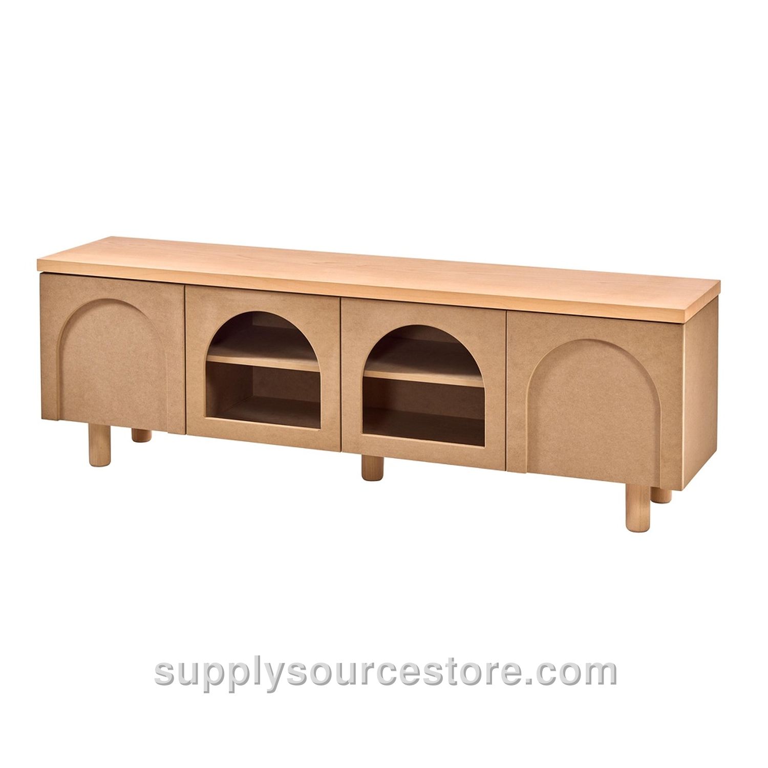 Curved Open TV Stand