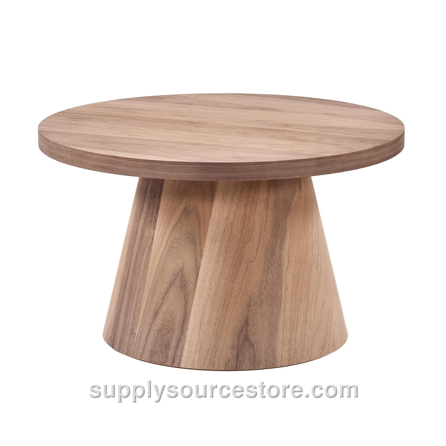 Walnut Barrel Center Table