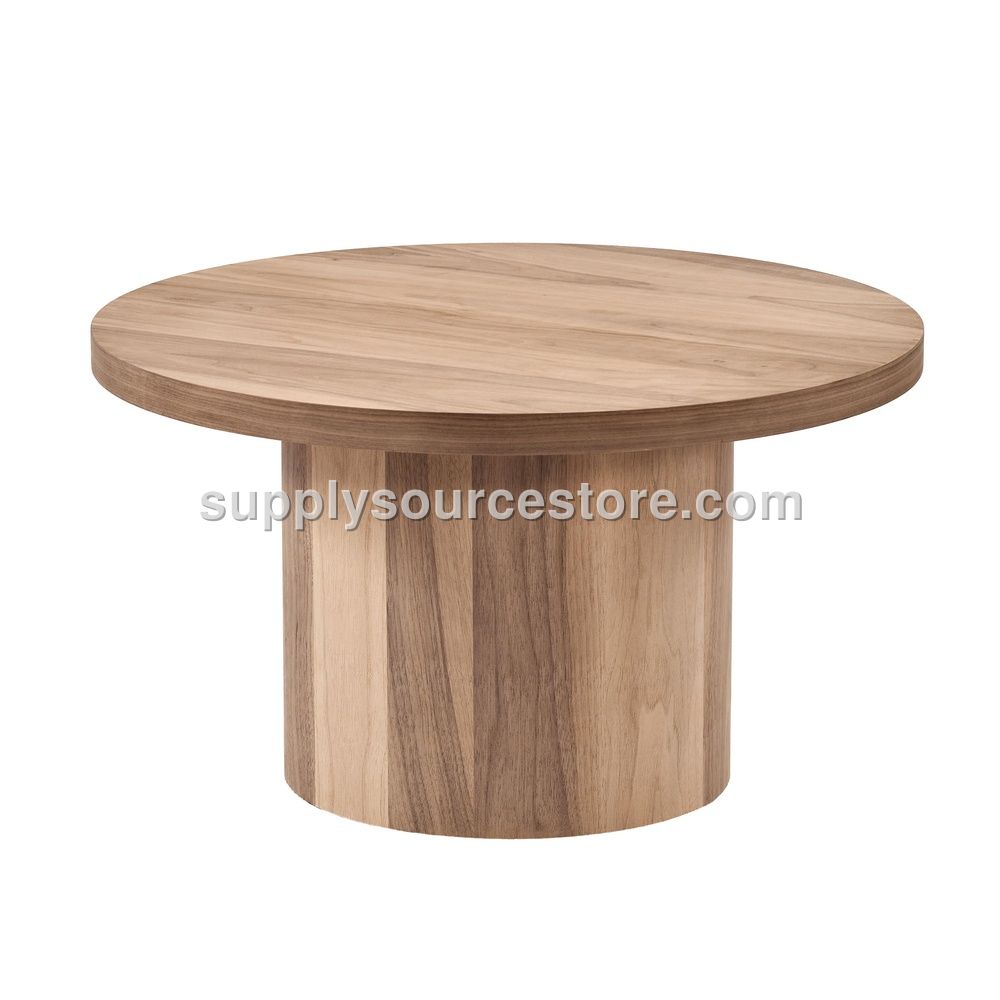 Walnut Cylindrical Coffee Table