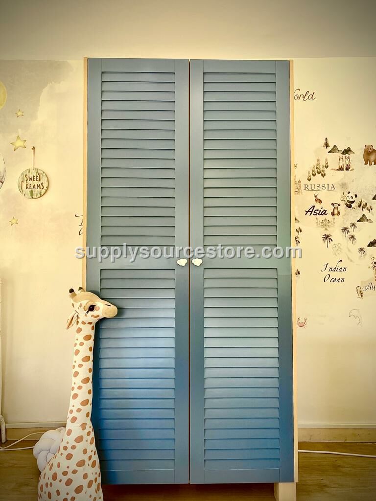 Cotta Two-Door Louvered Gardrop – Children's Wardrobe