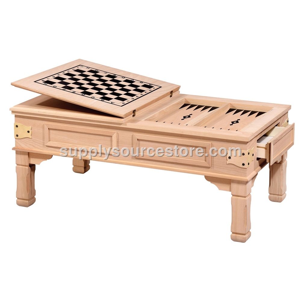 Rustic Backgammon Side Table