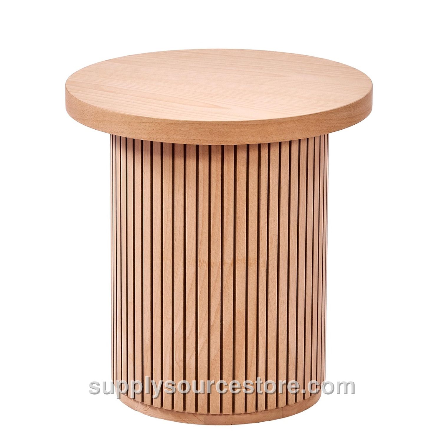 Walnut Striped Side Table