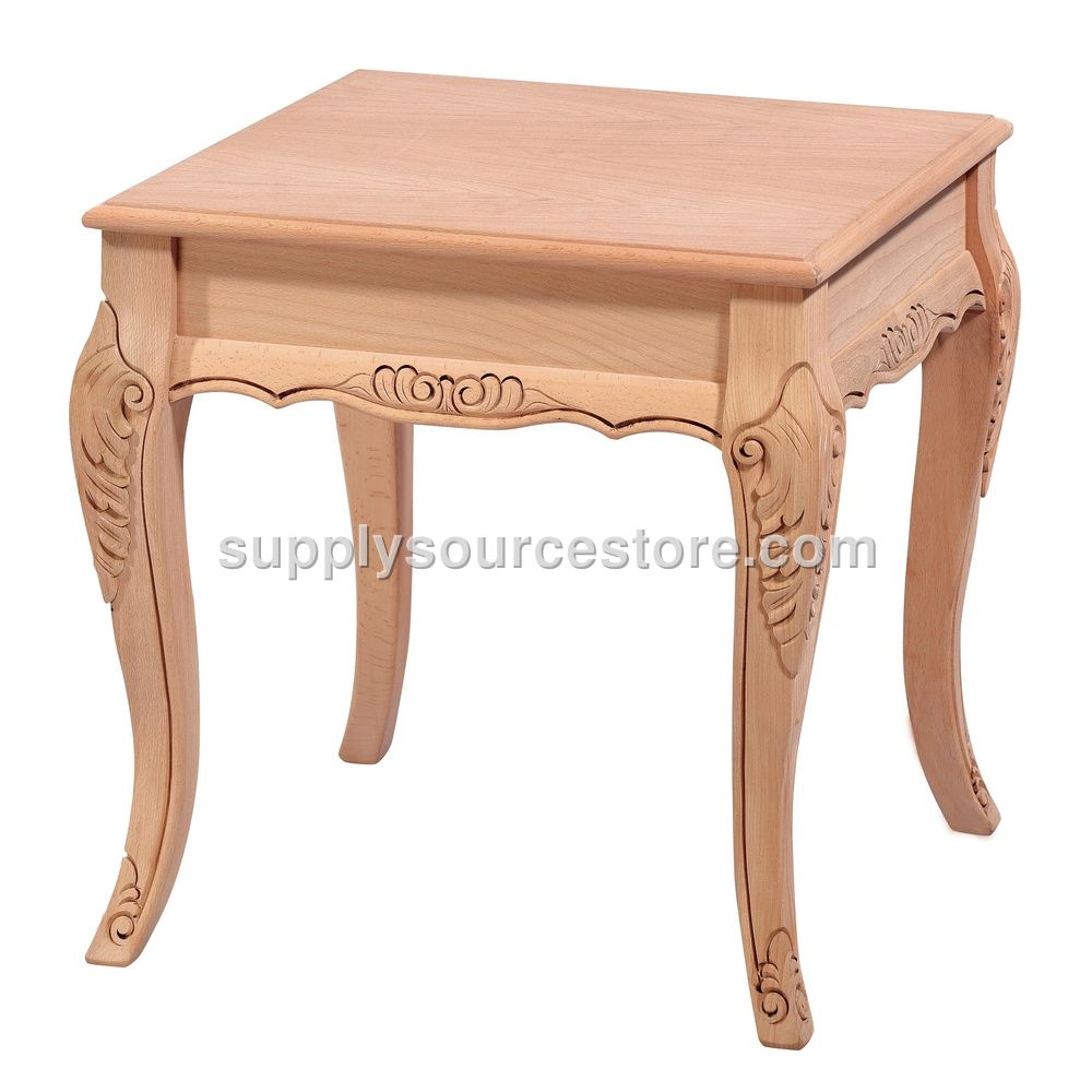 Nil Rustic Carved Side Table