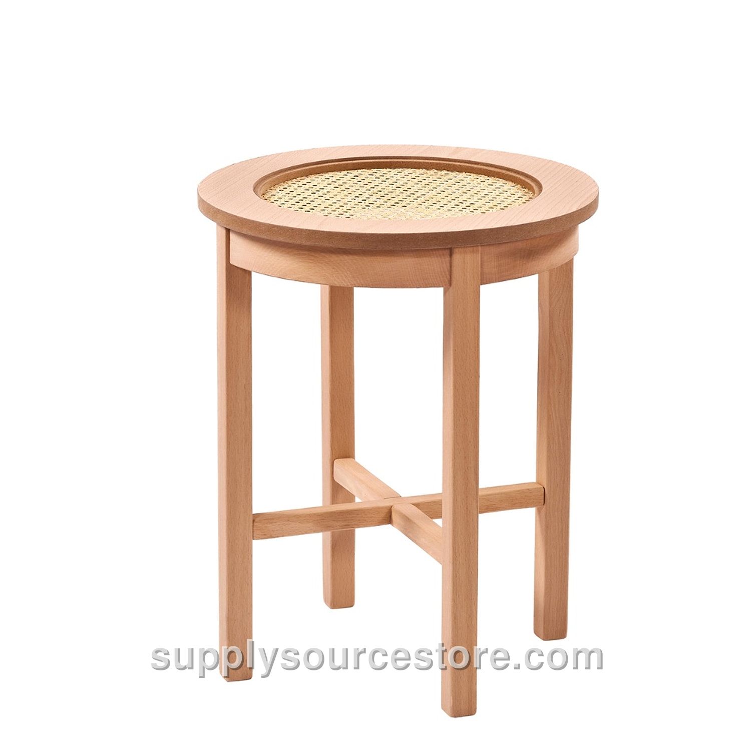 Cross Rounded Rattan Planter