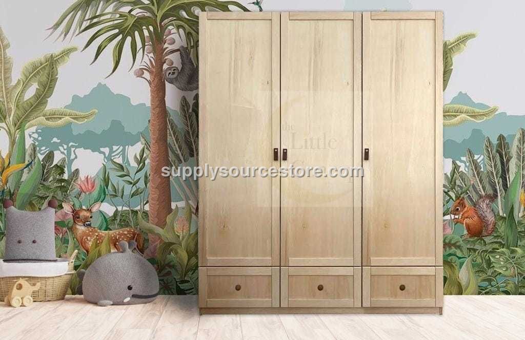 Magic Solid Wood Wooden Tria Wardrobe