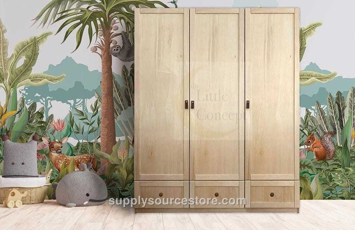 Magic Solid Wood Tria Wardrobe