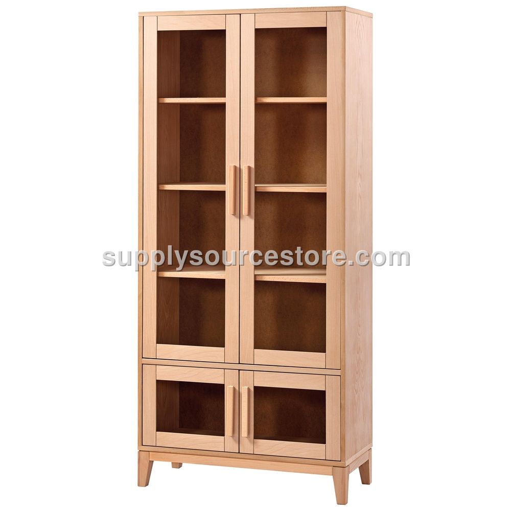 Conical Lid Glass Bookcase