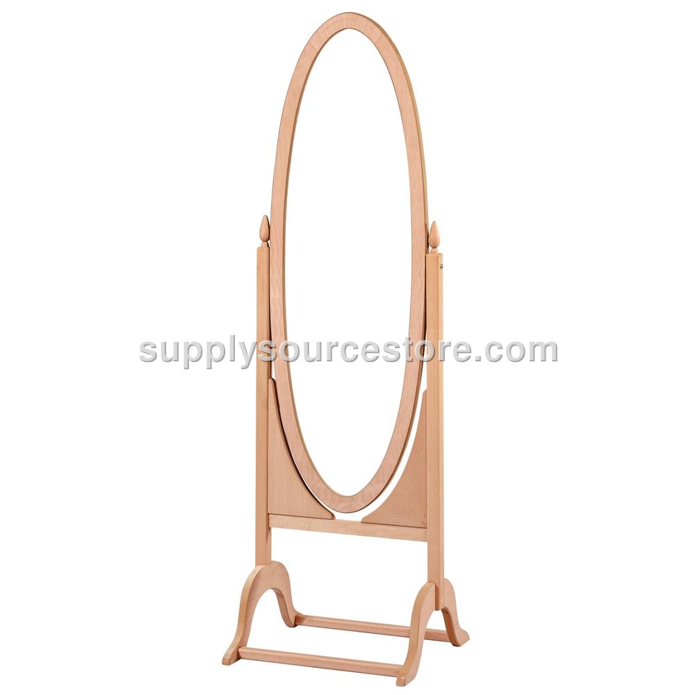 Small oval full-length mirror