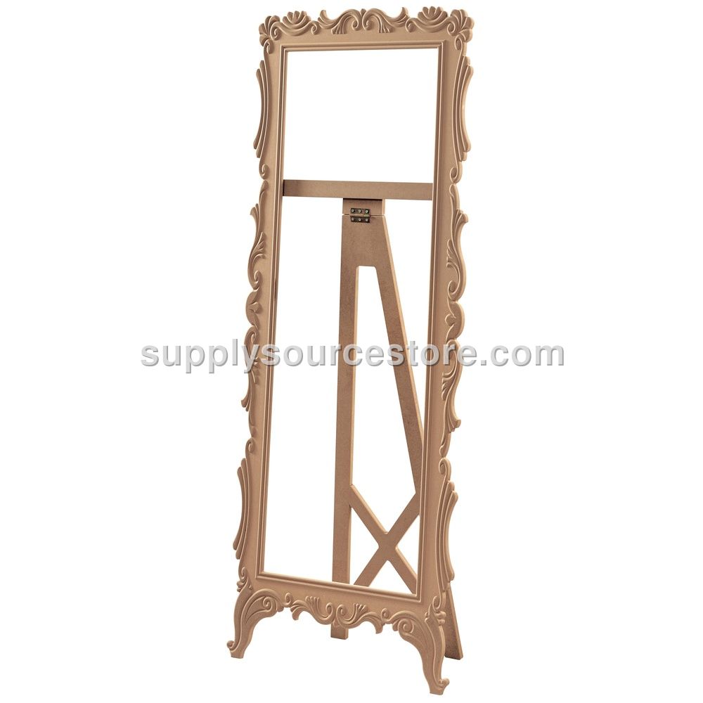 Legged lace rectangular full-length mirror