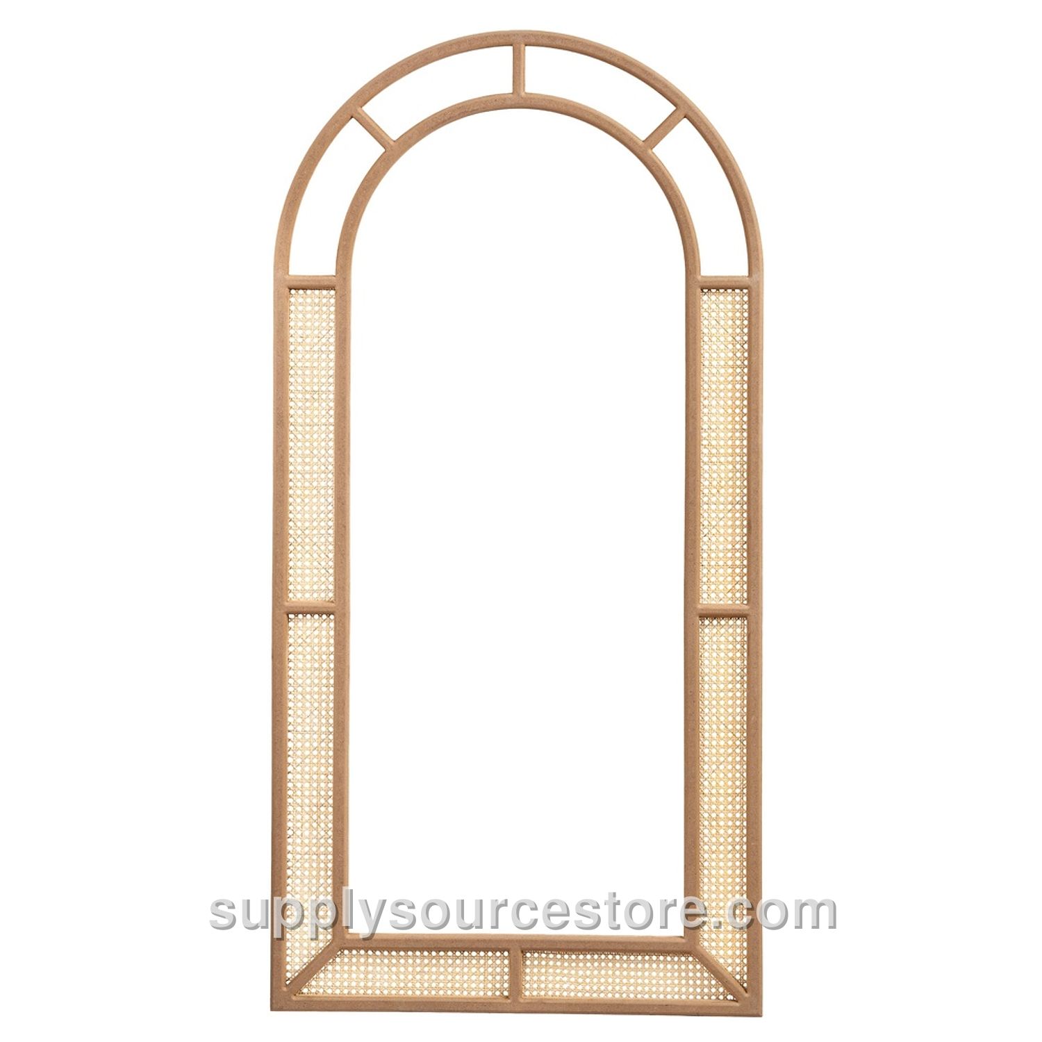 Bamboo Woven Floor Mirror