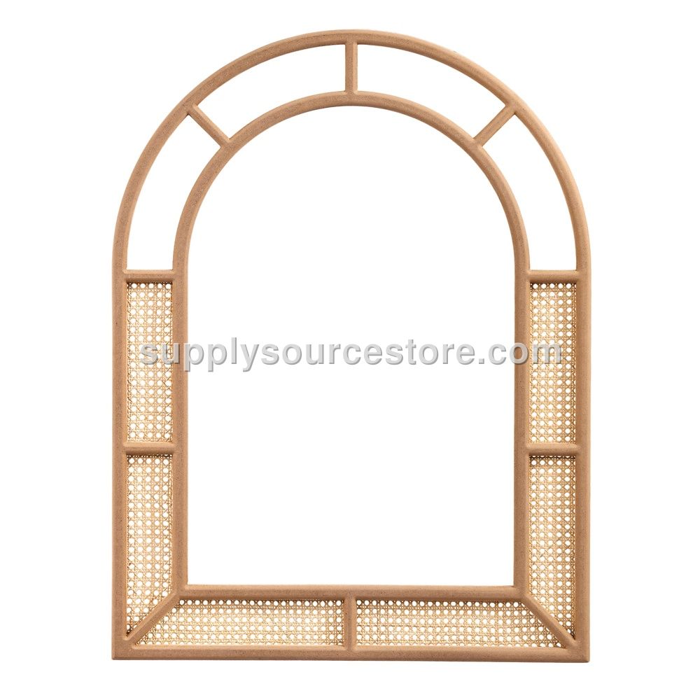 Striped bamboo mirror