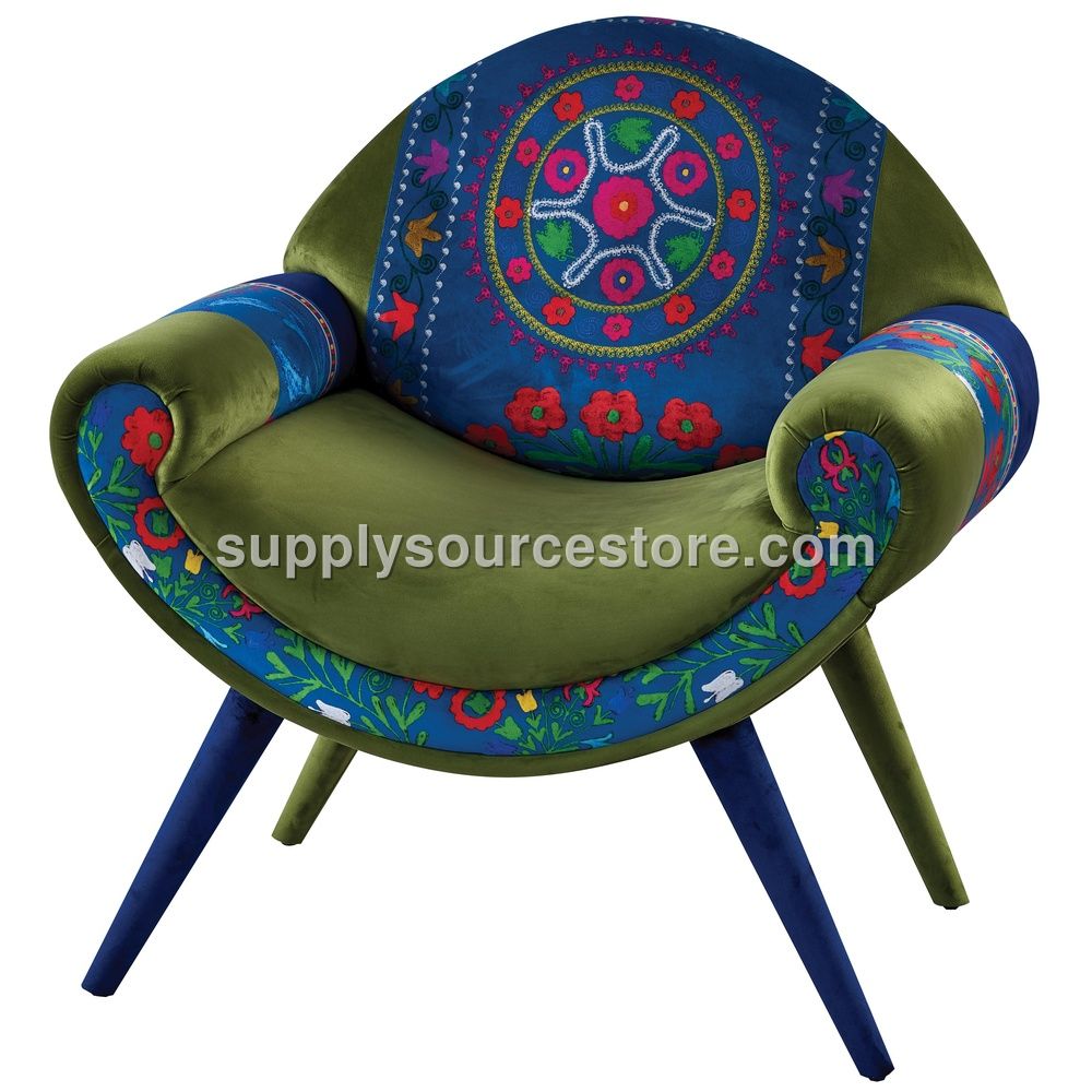 Gondol Armchair - Green Blue